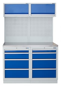 picture of BiGDUG 1361mm Wide Storage System - 2x 4 Drawer Cabinet - Stainless - [BDU-TGCS33GBS] - (LP)