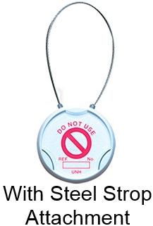 Picture of Scafftag Steel Strop Unitag Holders - Box of 20 Holders with Steel Strop Attachments in a Choice of Lengths & 1 Permanent Marker Pen - SC-UNH-M 