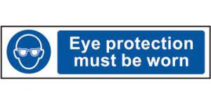 Picture of Spectrum Eye protection must be worn - PVC 200 x 50mm - SCXO-CI-5001