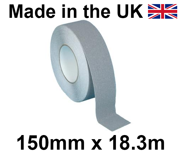 Grey Anti-Slip Self Adhesive Tape - 150mm x 18.3m Roll - [HE-H3401GR-(150)]