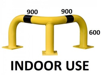 picture of BLACK BULL Corner Protection Guard XL - Indoor Use - (H)600 x (L)900 x (L)900mm- Yellow/Black - [MV-195.23.857] - (LP)