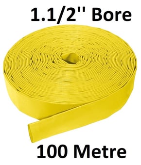 picture of 100 Metre 1.1/2" Bore - Medium Duty Layflat Hose - 22kg - [HP-MLFL112/100]