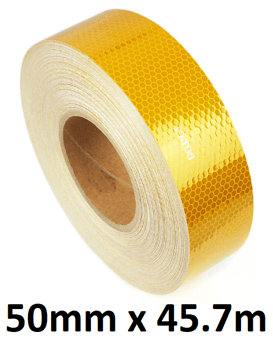 picture of Heskins Glass Bead DOT Tape Yellow - 50mm x 45.7m - [HE-H6602Y-50]