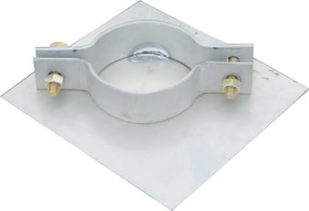 Picture of Post and Fixings - Base Plate for use with Traffic Post - [AS-BASEP1]