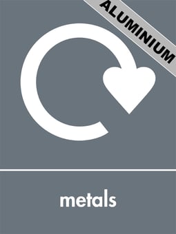 picture of Recycling Signs - Metals - 300 X 400Hmm - Aluminium - [AS-WR32-ALU]