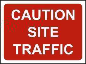Picture of Spectrum 600 x 450mm Temporary Sign & Frame - Caution Site Traffic - [SCXO-CI-13173]