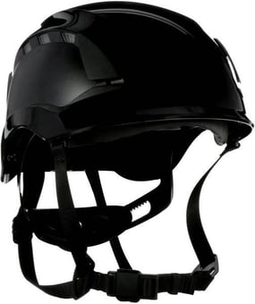 picture of 3M - X5000 Series SecureFit Black Safety Helmet - Vented - 6-Point Ratchet - 4 Point Chin Strap - [3M-X5012VE-CE]