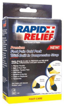 picture of Rapid Relief Foot Pain Cold Pack With Built In Compression Strap 6" x 9" - [BE-RA11954]