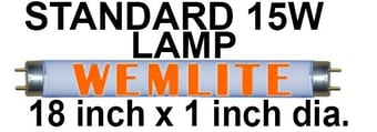 picture of Wemlite - 15 Watts Lamp For Fly Killers - BL368 - Standard UV - [BP-LS15WX-W]