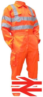 picture of Beeswift Hi Vis Orange Polycotton Rail Coverall - BE-RSC