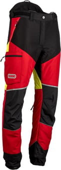 picture of Oregon Protect Pro Chainsaw Trousers - Red/Yellow - OR-695600