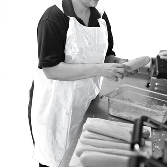 picture of Shield Standard Length Disposable Aprons on a Roll White - [BM-A2W/R]