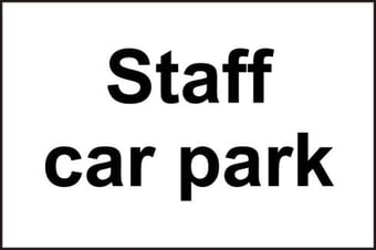 picture of Spectrum Staff Car Park – RPVC 300 x 200mm - SCXO-CI-14495