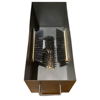 picture of Galvanised Boot Washer Station c/w 3 Nylon Brushes - [OS-91/000/012]