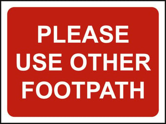 picture of Spectrum 600 x 450mm Temporary Sign – Please Use Other Footpath – [SCXO-CI-13993-1]