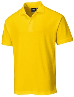Picture of Portwest - Naples Polycotton Polo Shirt - Yellow - PW-B210YER - (DISC-R)