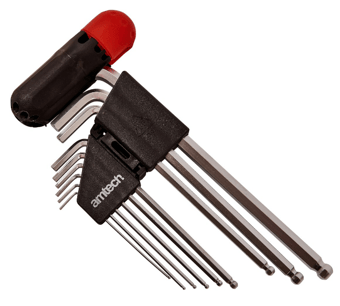 picture of Amtech 9 Piece Extra Long Ball End Hex Key Set - [DK-I9036]