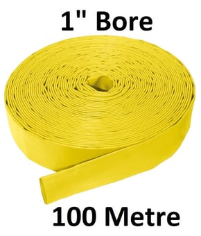 picture of 100 Metre 1" Bore - Medium Duty Layflat Hose - 17kg - [HP-MLFL100/100]