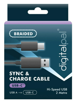 Picture of Digital Pal USB C Sync and Charge Cable 2m Braided - [OTL-322878]