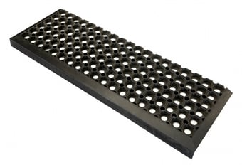 picture of BiGDUG Non-Slip Heavy Duty Rubber Stair Tread with Flap - 750w x 250d mm - Black - [BDU-HDRSTF]