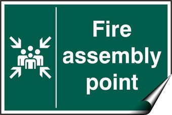 picture of Fire Assembly Point LARGE - 600 x 400Hmm - Self Adhesive Vinyl - [AS-SA54-SAV]