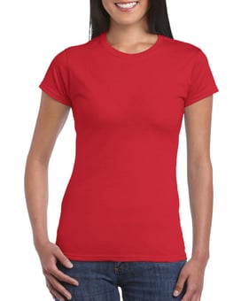 picture of Gildan 64000L Softstyle® Ladies T-Shirt - BT-64000L-RED