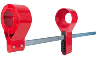 picture of Master Lock Red Blind Flange Lockout Device - Large - [MA-S3924]