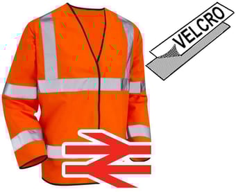 picture of Hi Vis Orange GO/RT Long Sleeve Jerkin - BI-41 - (DISC-W)