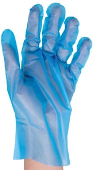 Picture of Supreme TTF Powder Free Blue Disposable TPE Gloves - Box of 200 Single - HT-TPE-BLUE