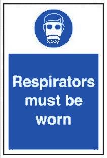 Picture of Respirators Sign LARGE - 400 x 600Hmm - Rigid Plastic - [AS-MA64-RP] 