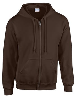 Picture of Gildan Heavy Blend - Adult Full Zip Hooded Sweatshirt - 279gm - Dark Chocolate Brown - BT-18600-DCH