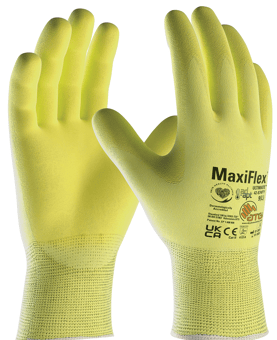 picture of MaxiFlex Ultimate Nitrile Gloves Fluorescent Yellow - ATG-42-874FY