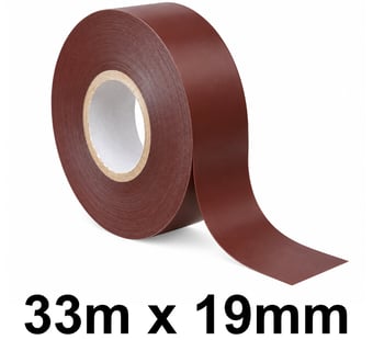 picture of Brown PVC Electrical Insulation Tape - Flame Retardant - 19 mm x 33 m - [EM-BROWN-33]