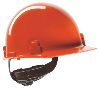 picture of MSA - Thermalgard - Orange Fluo Helmet - Fas-Trac III PVC For ThermalGard - Non-Vented - [MS-GV895-0000000-000] - (DISC-R)