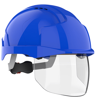 Picture of JSP - The All New EVO VISTAshield Blue Safety Helmet - Vented - [JS-AMD170-006-F00] - (HY)