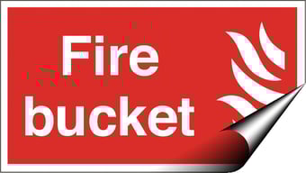 picture of Fire Bucket Sign - 200 X 150Hmm - Self Adhesive Vinyl - [AS-FI37-SAV]
