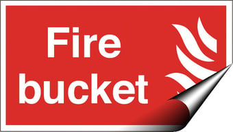 picture of Fire Bucket Sign - 200 X 150Hmm - Self Adhesive Vinyl - [AS-FI37-SAV]