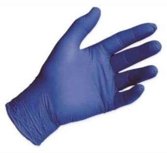 Picture of Polyco Powder Free Blue Nitrile Disposable Gloves - Box of 100 Pairs - BM-GN91/200 - (DISC-R)