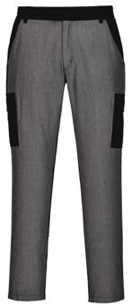 Picture of Portwest - CR40 - Combat Trouser With Cut Resistant Front - Level D - Black - PW-CR40BKR