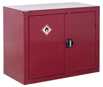 picture of QMP Flammable Liquid Storage Cupboard - 1 Shelf - 700H x 900W x 460D mm - [QM-CFL709046ZRX] - (LP)