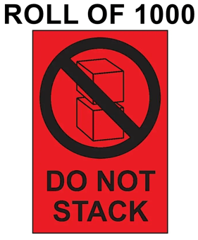 picture of Slingsby Self Adhesive Packaging Labels - 150 x 100mm - Do Not Stack - Roll of 1000 - [SLB-423463] - (LP)