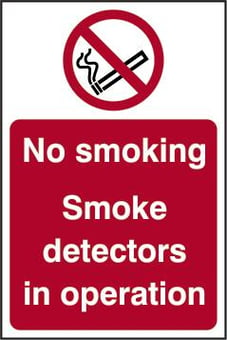 picture of Spectrum No Smoking Smoke Detectors In Operation – SAV 200 x 300mm - SCXO-CI-1332