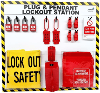 picture of Reece Plug and Pendant Lockout Station with Full Contents - [RS-LSE314FS] - (LP)