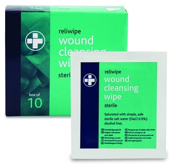 Picture of Reliwipe - Wound Cleansing Wipes - Alcohol-Free - Pack of 10 - [RL-740-10]