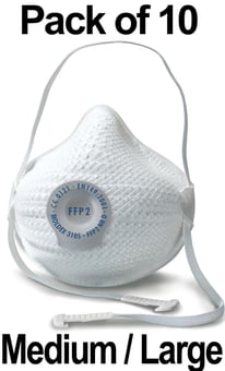 picture of Moldex 3105 Air Series FFP2 NR D Valved Medium/Large Masks - Box of 10 - [MO-3105]