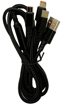 picture of PowerPlus USB Device Cable Black Braided - 1.2 Metre - [PU-2084]