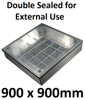 picture of Double Sealed for External Use - Recessed Aluminium Cover - 900 x 900mm - [EGD-DS-60-9090]