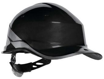Picture of Delta Plus Diamond VI Peak Black Safety Helmet - Non Vented - [LH-DIAM6PTRNO]
