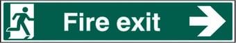 picture of Large Fire Exit Pointing East Sign - 750 x 150Hmm - Rigid Plastic - [AS-SA22-RP]