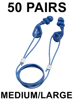 picture of Uvex Xact-Fit Reusable Detectable Earplugs - Size M/L - 50 Pairs - Carboard Box - [TU-2224030]